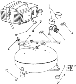 Page A Diagram and Parts List for CFFN250B Type 3 Porter Cable Compressor